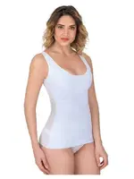 Emay Sırtı Tül Karyoka Destekli Lazer İnceltici Atlet Korse 2938 Beyaz